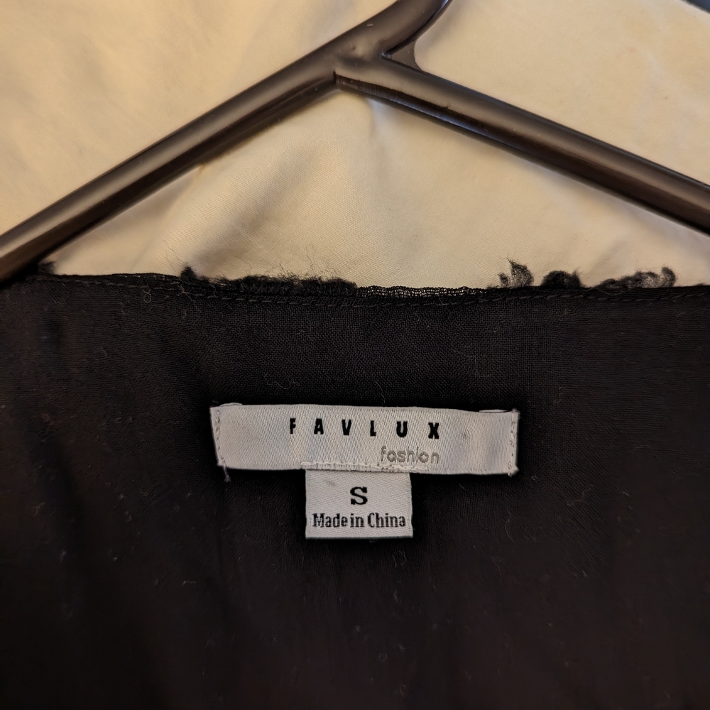 Dress, Wrap mini dress by Fablux, size small, black, EUC. - Picture 3 of 3